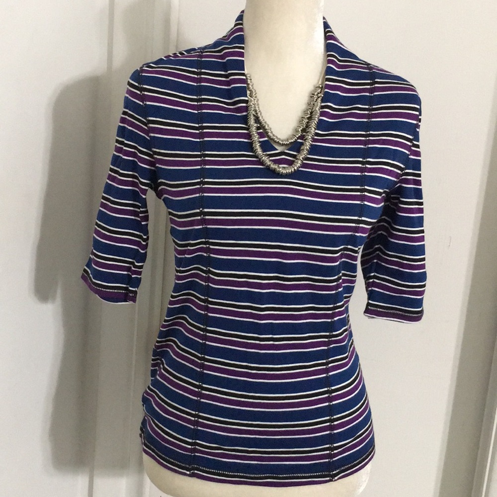 Carolyn Taylor Combo Color Stripe Top
